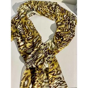 Italian Cheetah Print Wrap Scarf